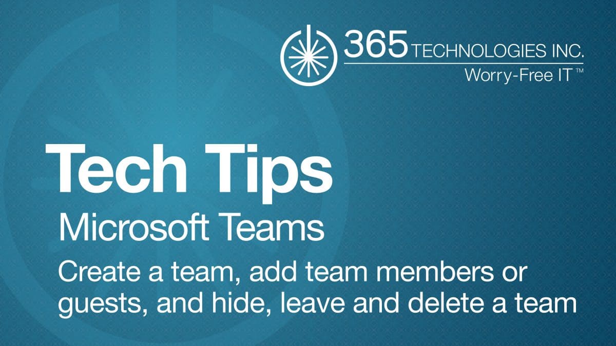 Microsoft Teams Tech Tips