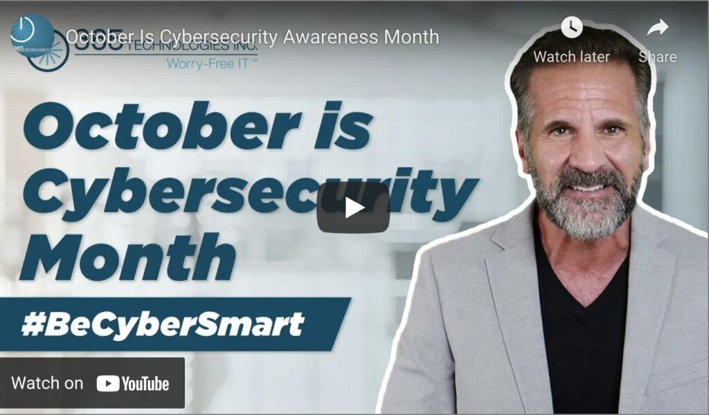 October Is Cybersecurity Awareness Month