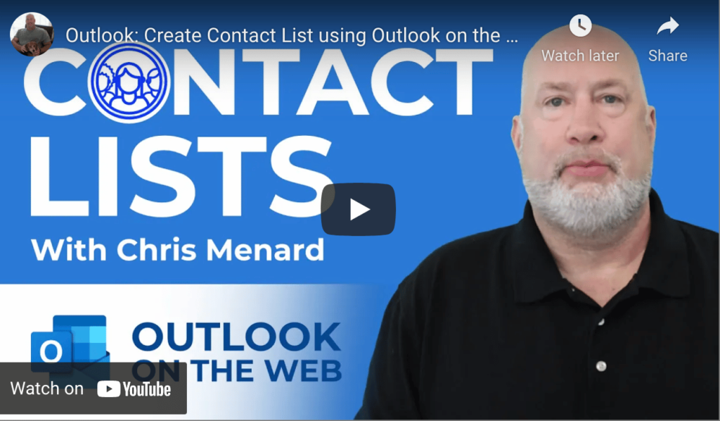 How To Easily Make a Contact List Using Outlook on the Web