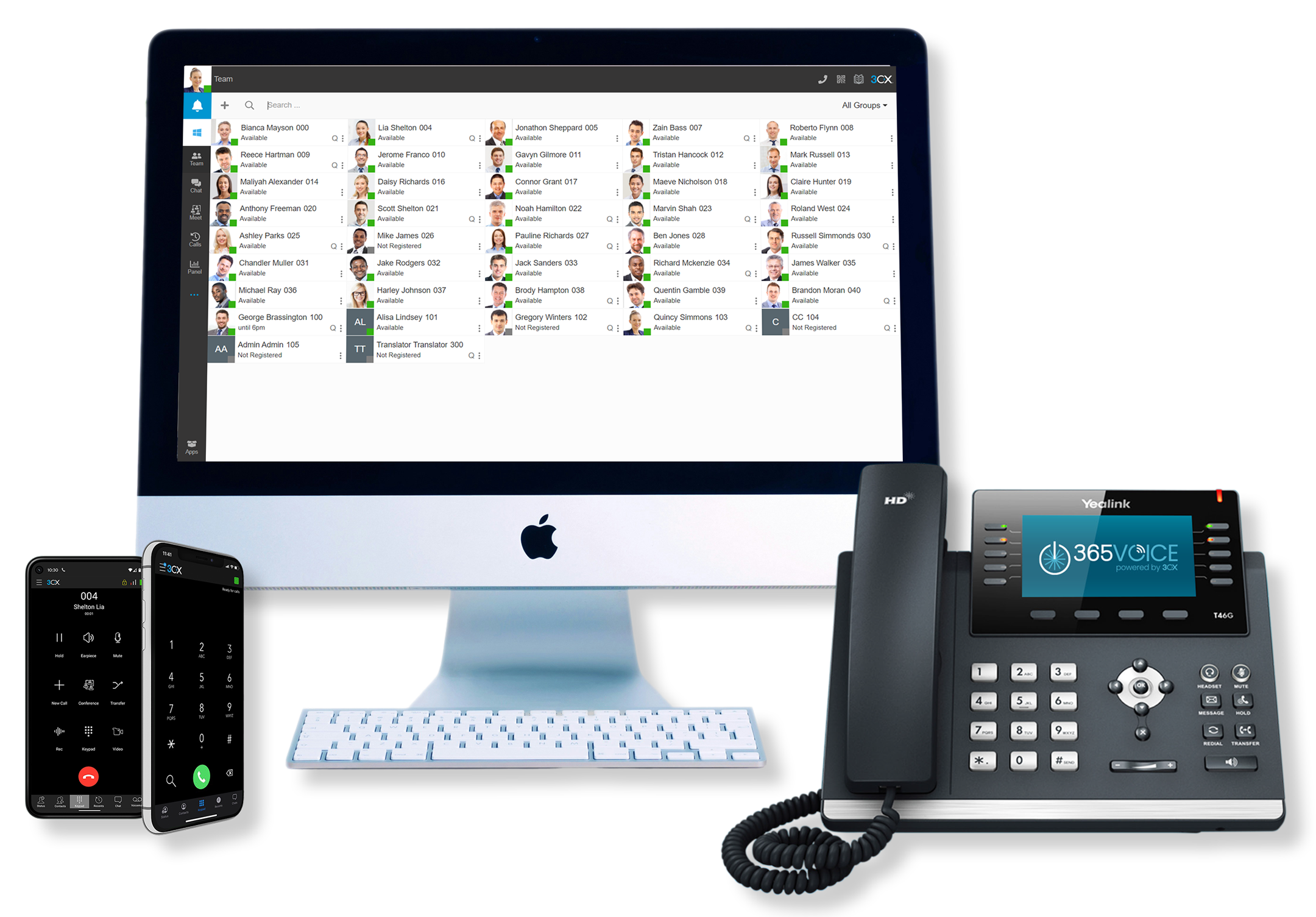 Mockup image of Business VoIP Phone system, 365Voice